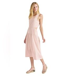 Splendid Pink and Gold Renata Midi Dress | Large NWT